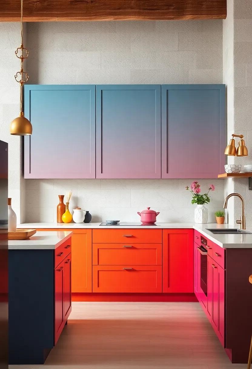Artistic ombre: Dare‌ to be different with ombre cabinets that blend multiple colors​ for a whimsical, artistic effect, perfect for creative home ⁤chefs