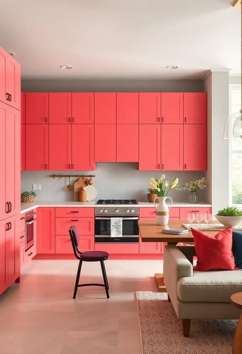 Bright​ Coral: Go bold with bright coral cabinets that ⁣infuse energy ⁣and warmth, creating a dynamic and cheerful kitchen perfect for​ entertaining