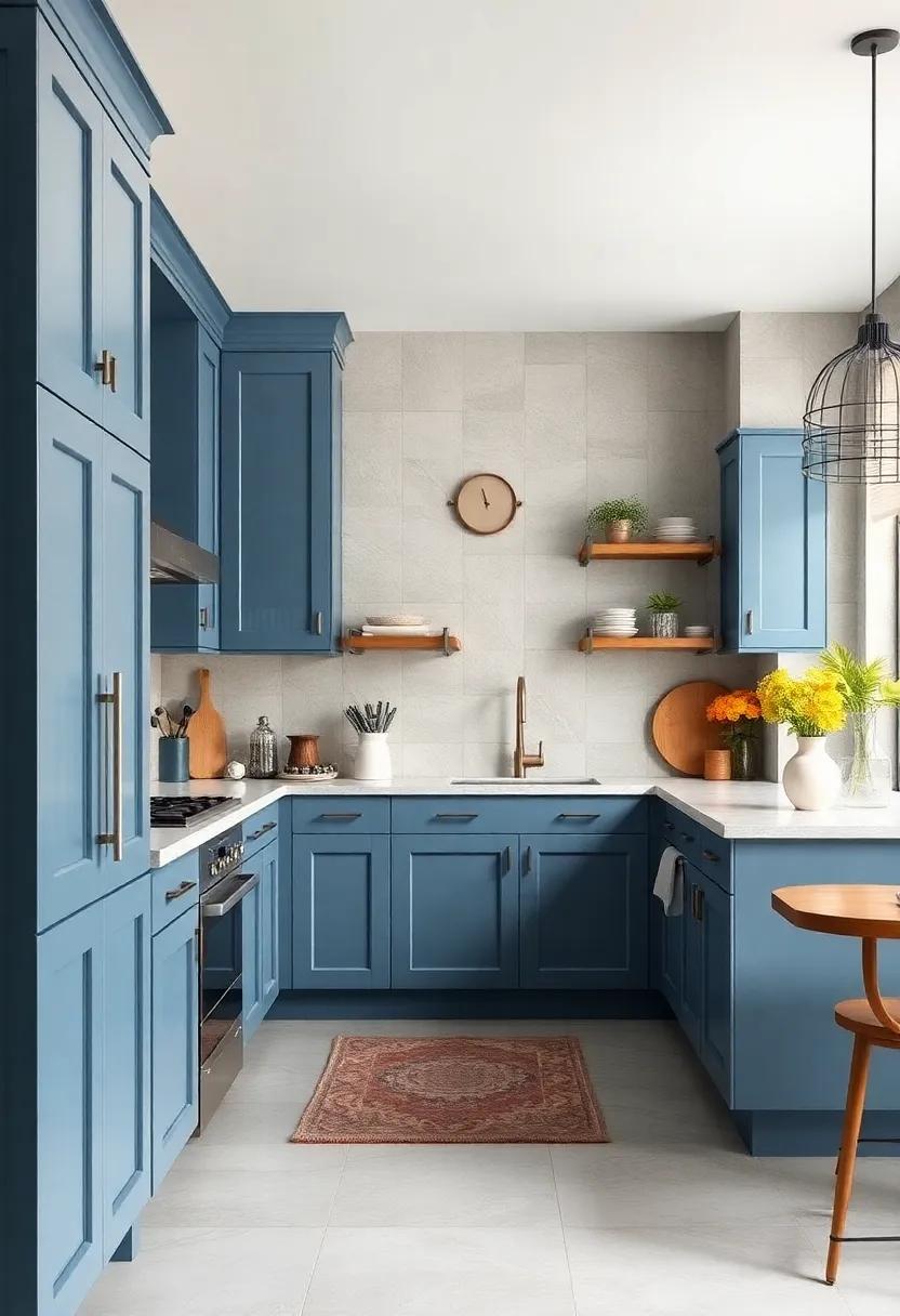 Crisp Steel Blue: Bring a refreshing vibe into‍ your space with steel‌ blue cabinets that ⁤offer‍ a perfect balance of coolness⁤ and⁤ charm