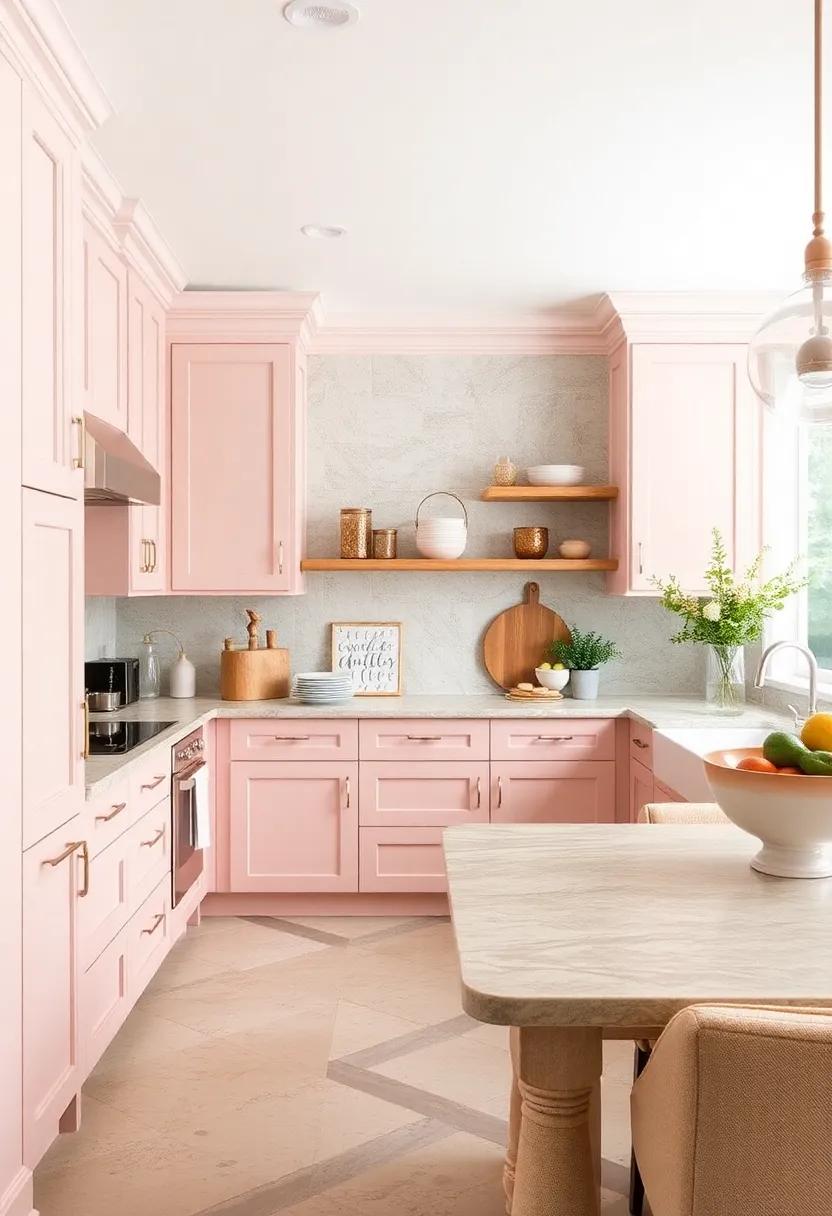 Light​ Blush Pink: Add a soft touch with light blush pink cabinets, perfect for a romantic kitchen vibe that still feels modern‍ and ⁣fresh