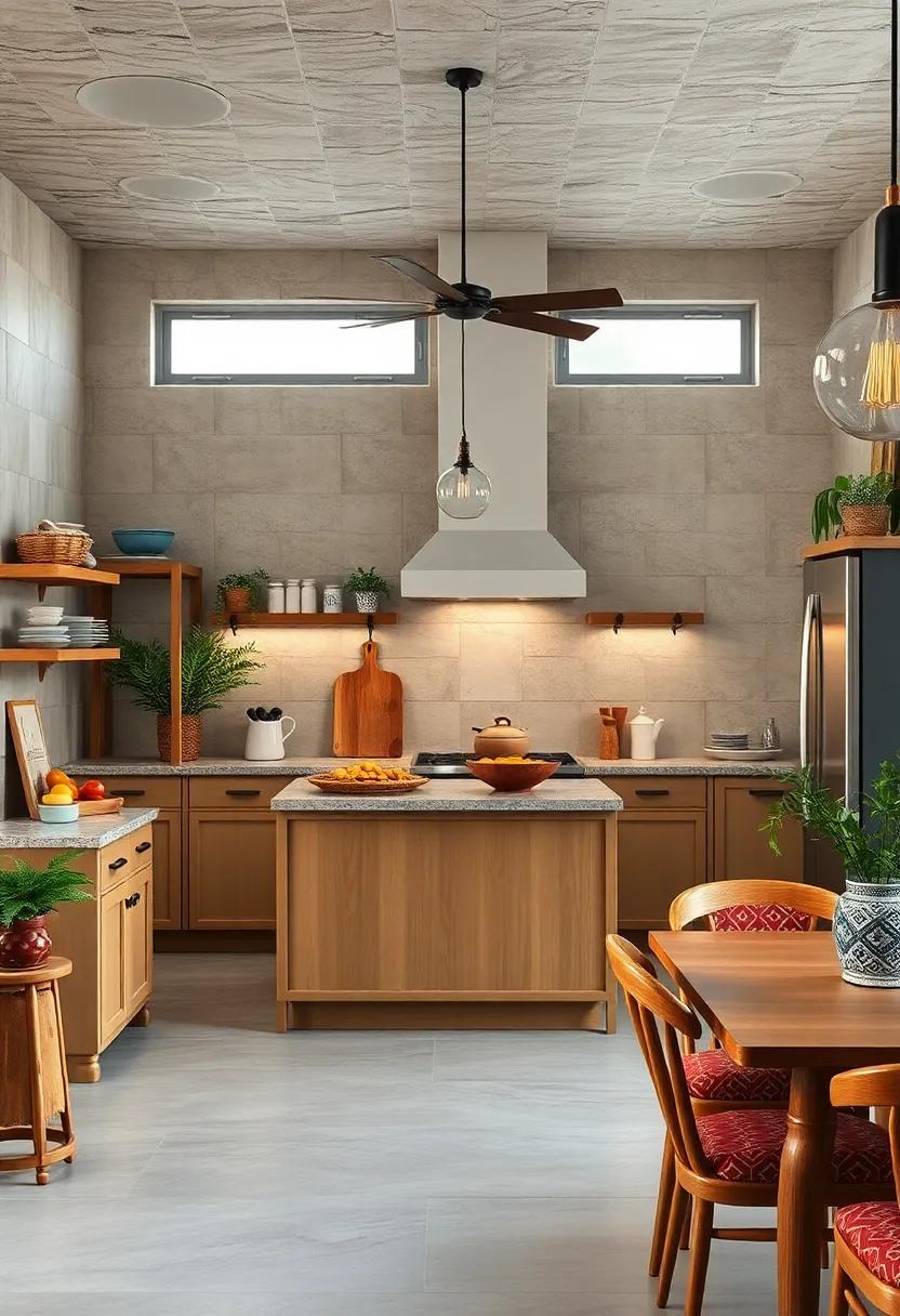 Incorporate Vintage Finds: mix in vintage or thrifted pieces to add charm and character to your contemporary kitchen design