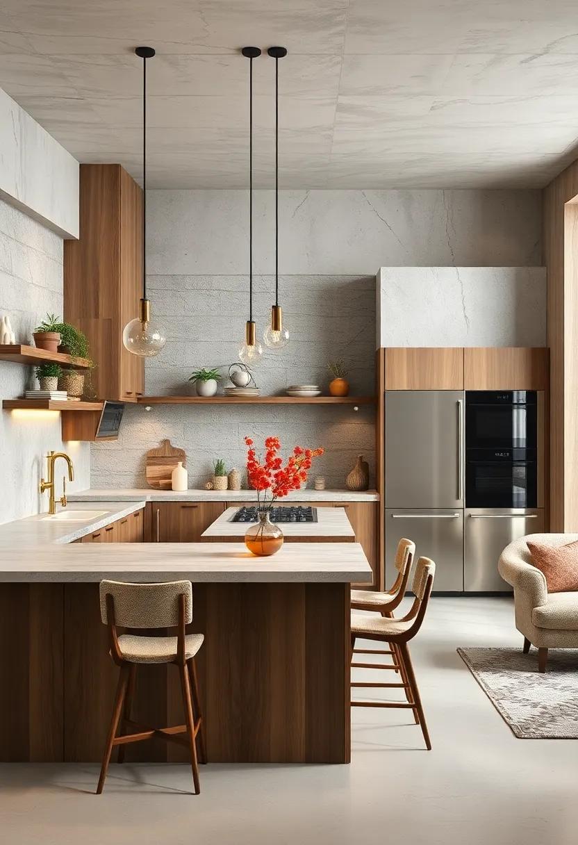 Use⁢ Textured Materials:⁣ Experiment⁢ with textures by mixing materials​ like stainless​ steel, wood, and stone ‍for a ‌layered visual appeal