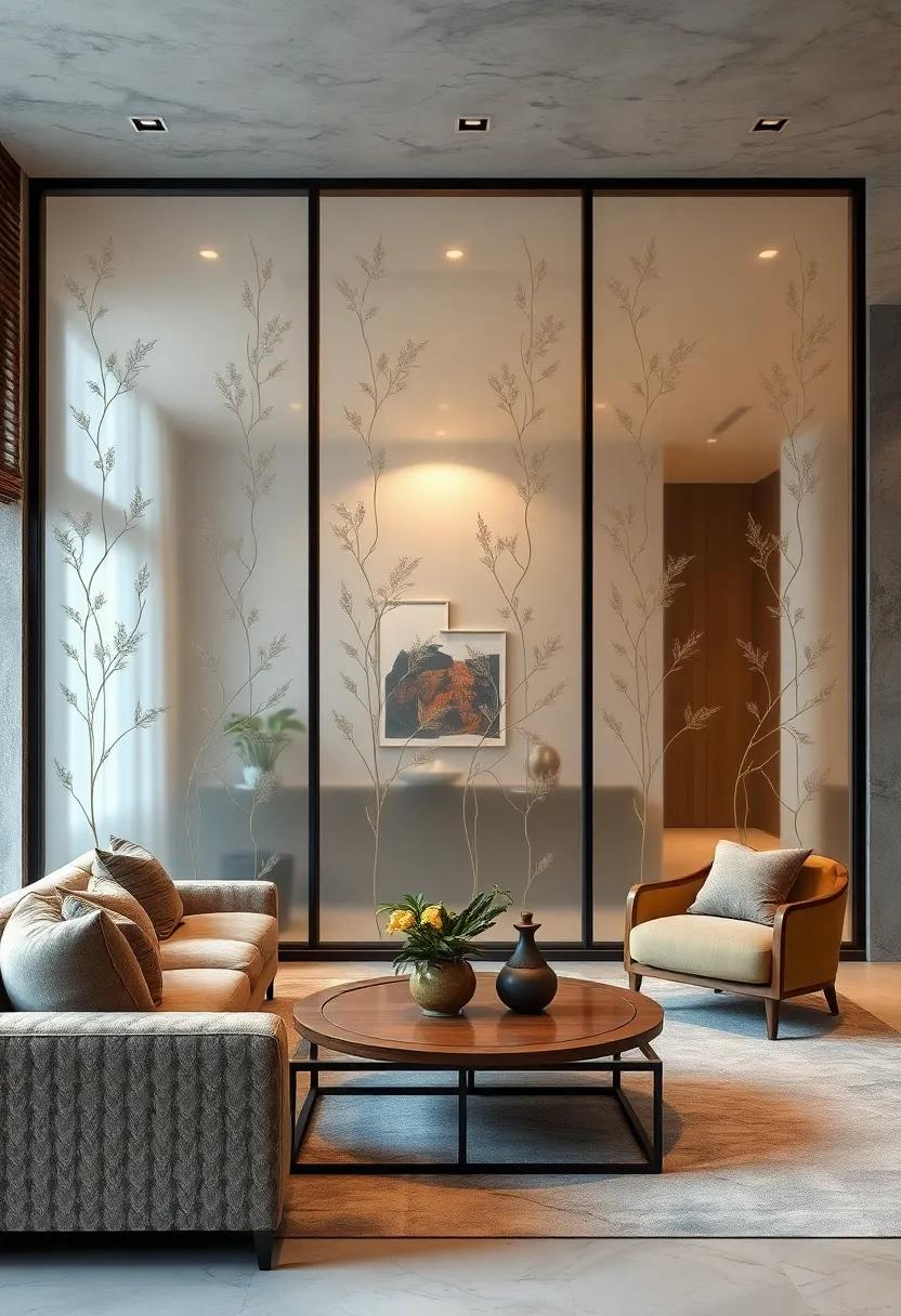 Color-Tinted Glass Panels Introducing Soft Hues to Complement Contemporary Interiors