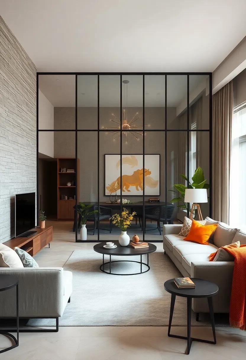 Double-Glazed Glass Dividers Providing Acoustic Separation While Maintaining Openness