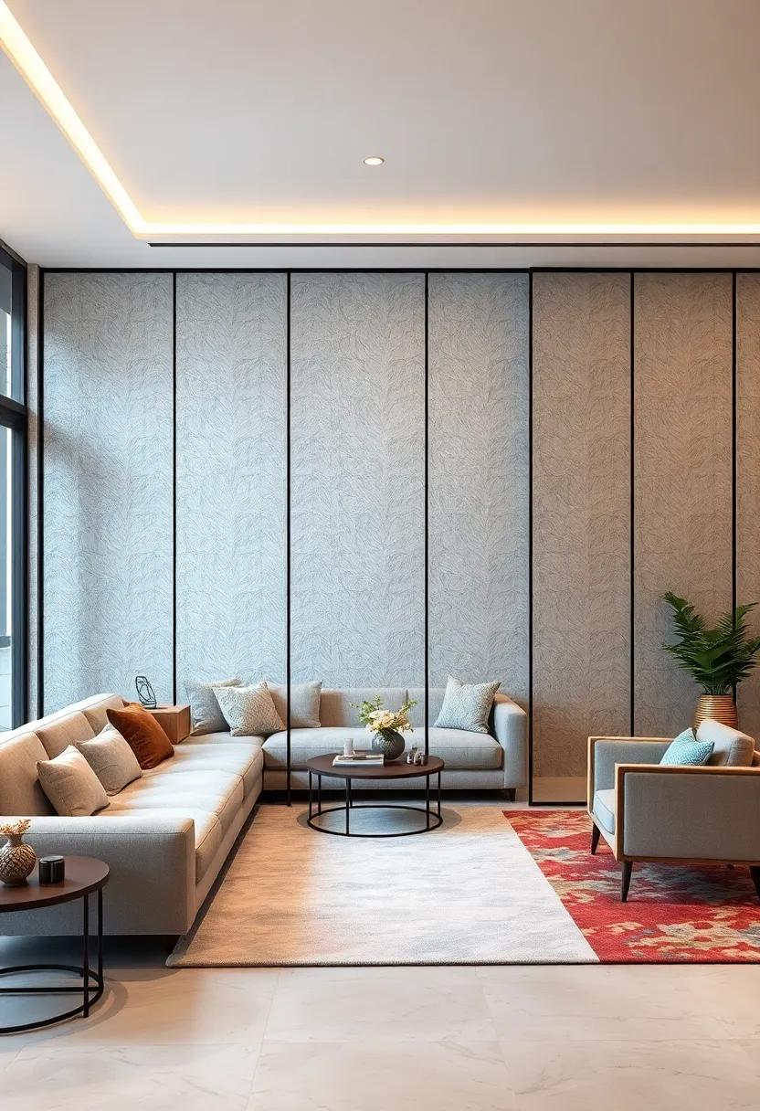 Textured Glass Panels with Subtle Patterns Offering Privacy with Style