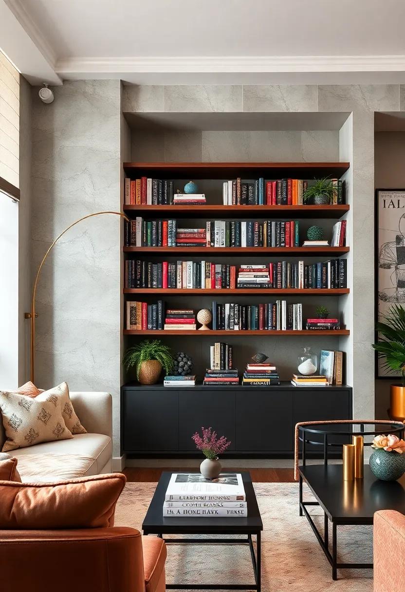 Display an Array of Coffee Table Books with Luxe Covers in a Stylish Tiered Arrangement