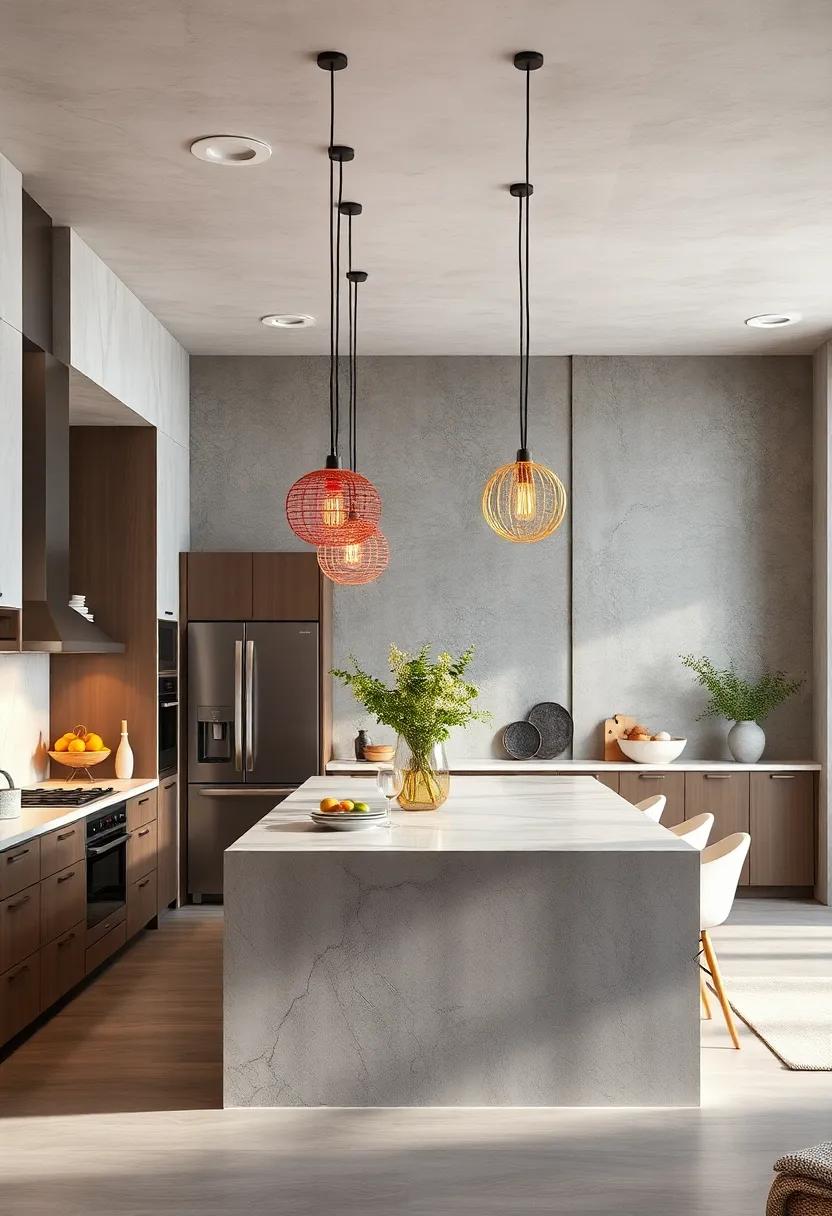 Colorful Accents: Don’t ‌shy away from colorful pendant lights; they can serve as ‌a bold statement ⁣and add a playful pop to your kitchen decor