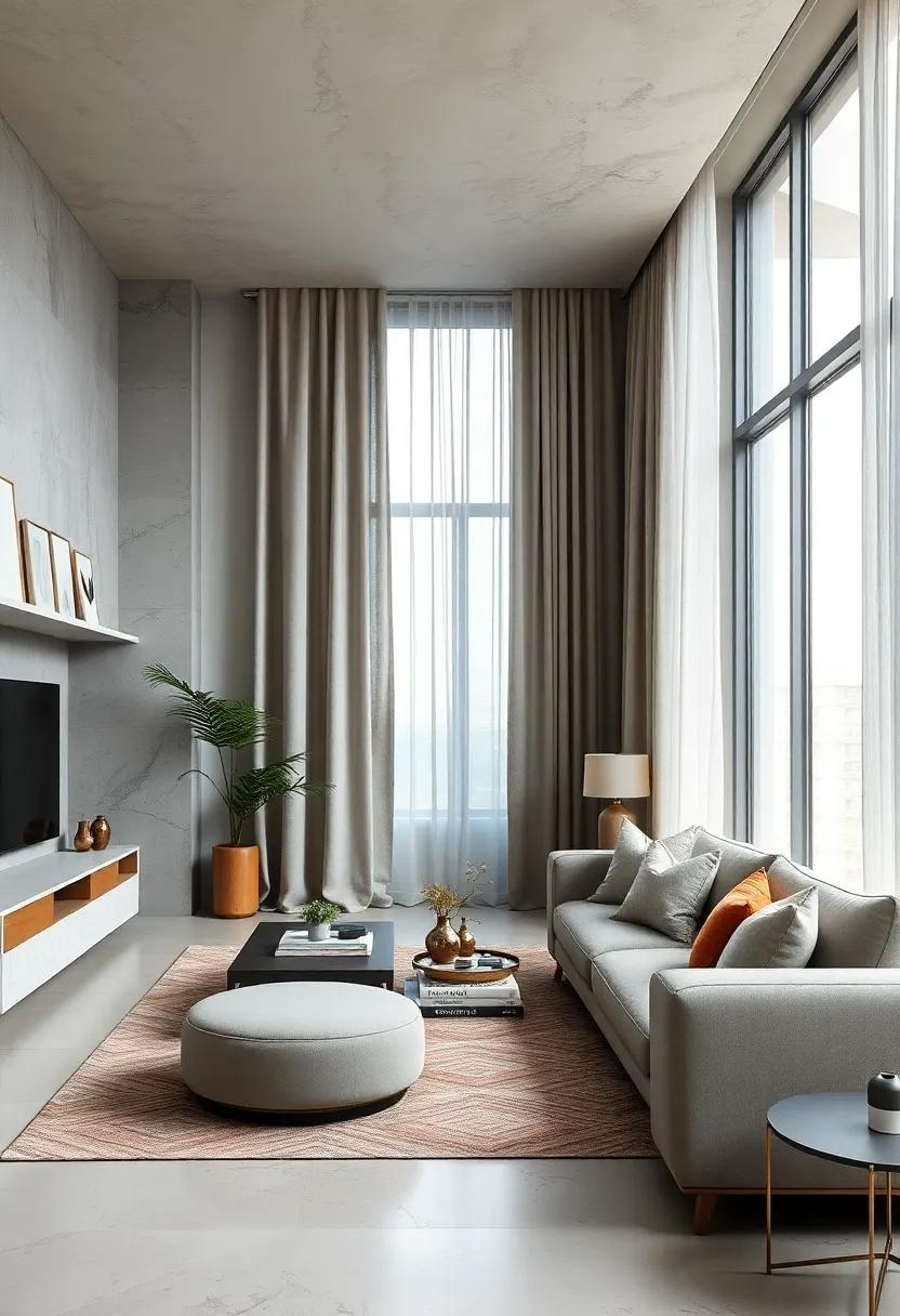 minimalist ‍curtains that provide‍ privacy while allowing natural light to⁢ filter through