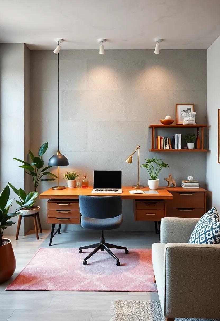 Timeless Mid-Century Modern Desks Featuring Sleek Lines and Warm Wood Finishes for a Stylish Home Office