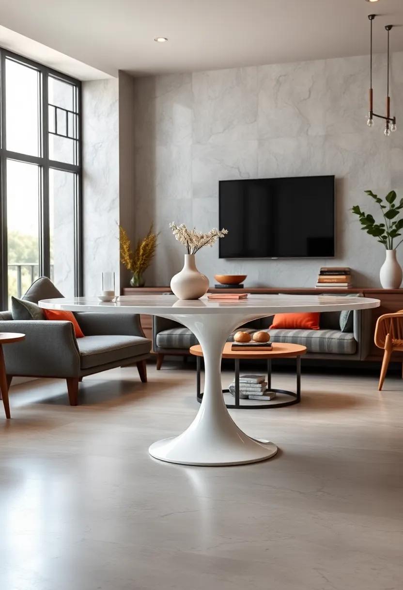 Tulip Table by​ Eero Saarinen - Famous for its distinctive ⁤pedestal design, this dining table is a‌ true mid-century marvel