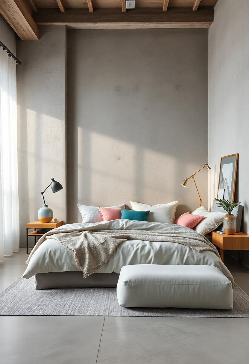 Layered Textures Combining Linen, Velvet, and Cotton in Soft Gray and Pastel Shades for Comfort and Style