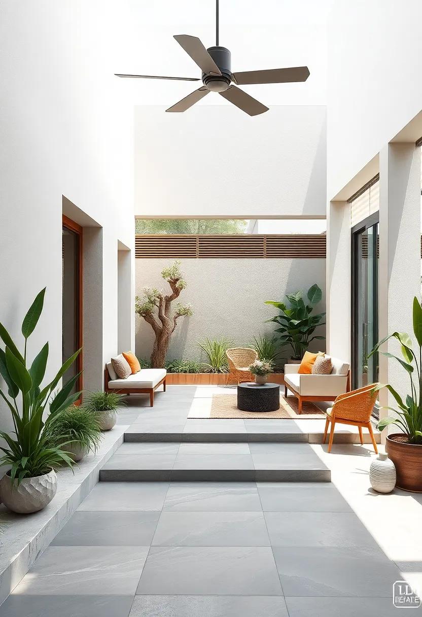 Neutral-Colored Slate Steps Leading To Secluded Garden Corners