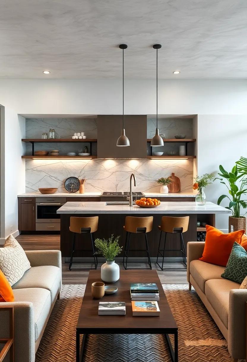 Custom Backsplash Murals That Serve as Bold Focal Points in Open Kitchen Environments