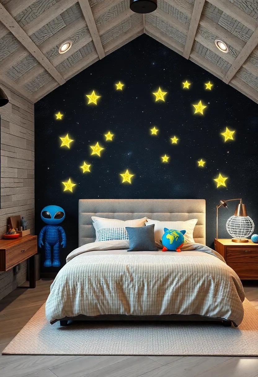 Alien and Spaceship Plushies and Pillows Adding Whimsical Outer Space Character to the Bedroom