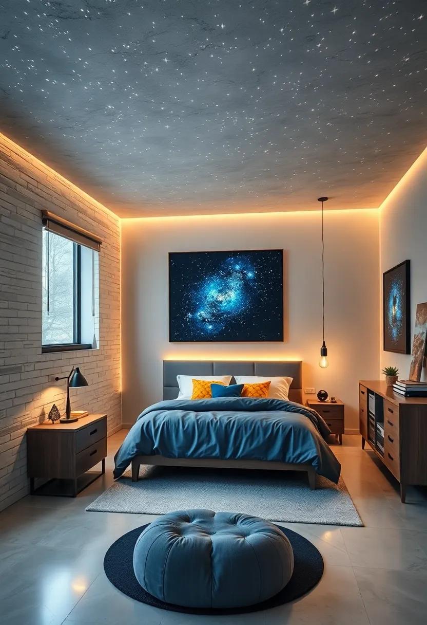Astrophotography Prints Capturing Stunning Star Fields to Complement Bedroom Nighttime Ambience