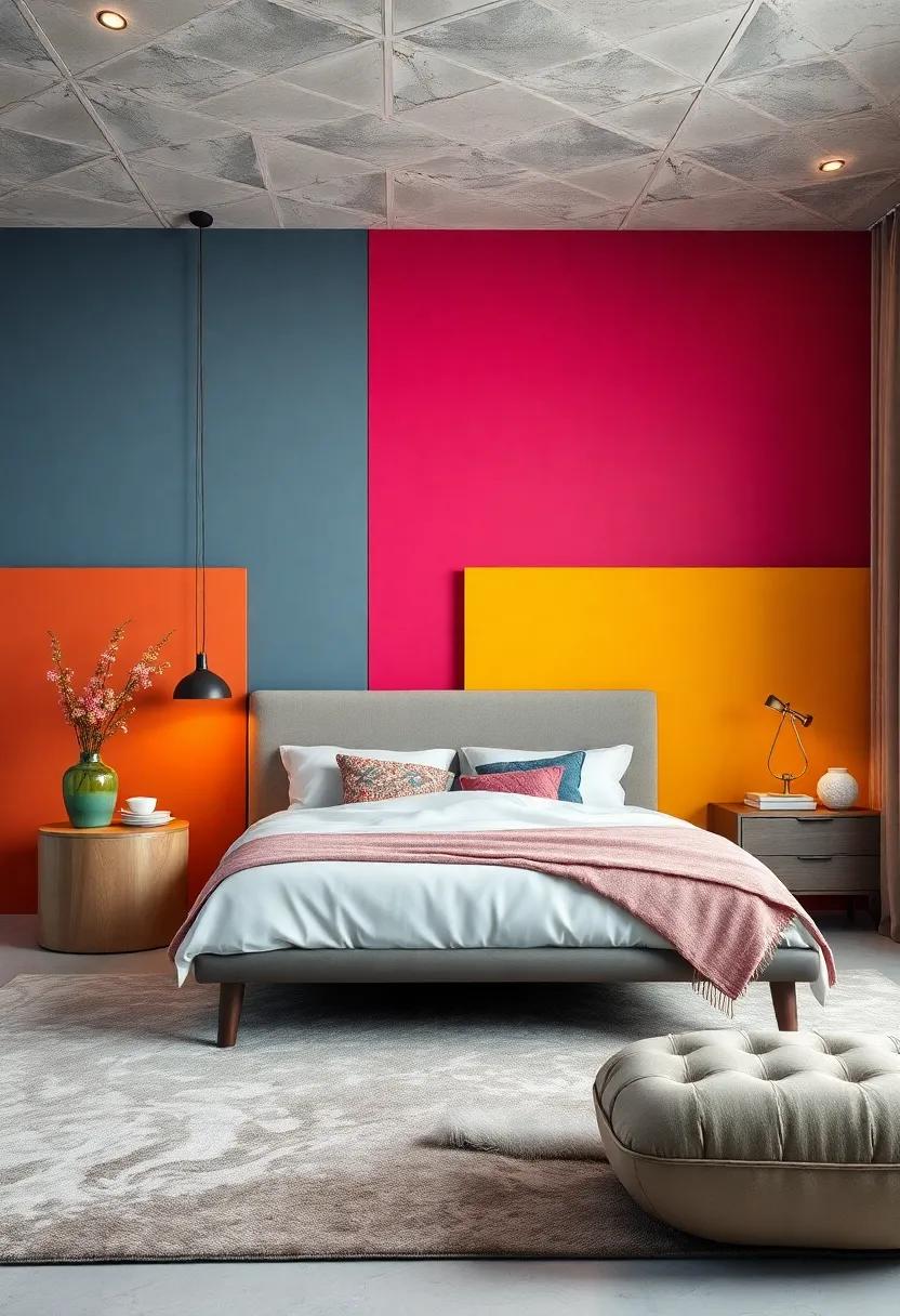 Custom Color Blocks: ‍Use large blocks ​of color to define areas in your bedroom, ⁢such‍ as⁤ a ‍sleep⁣ zone or reading nook, balancing creativity and ⁢functionality