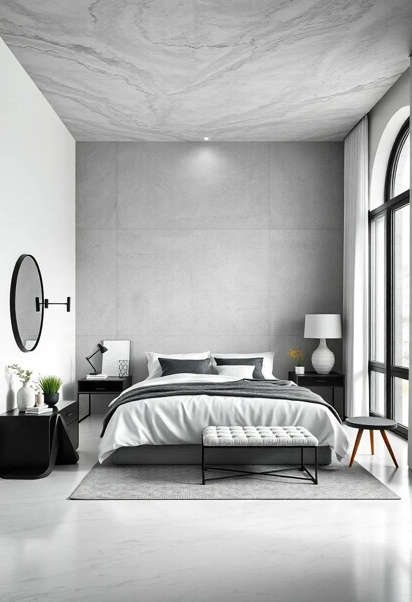 Minimalist Black ‌and ​White: Achieve timeless elegance with a stark black and white palette that⁣ exudes sophistication and charm​ in equal measure