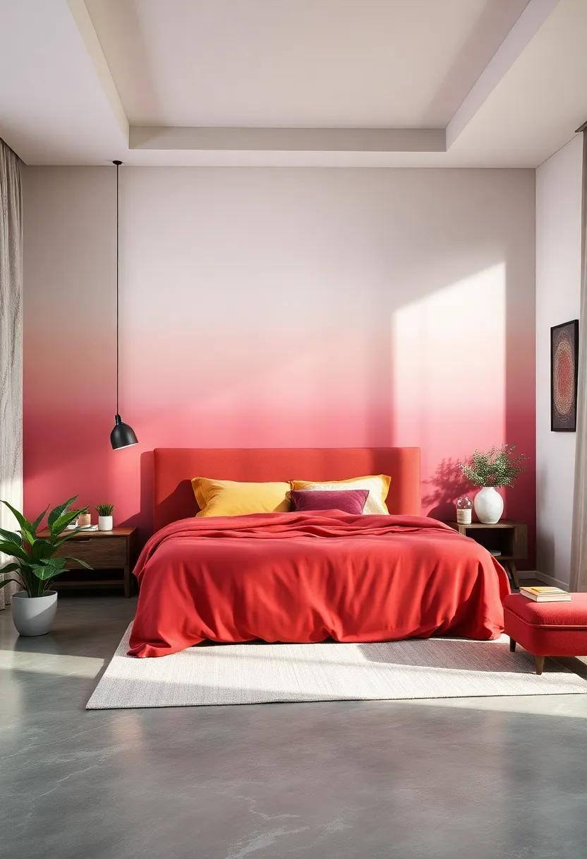 Ombre Shades: Gradually ⁤transition between ‌colors for a dreamy ombre⁢ effect, bringing a touch of modern ​elegance to your sleeping‌ space