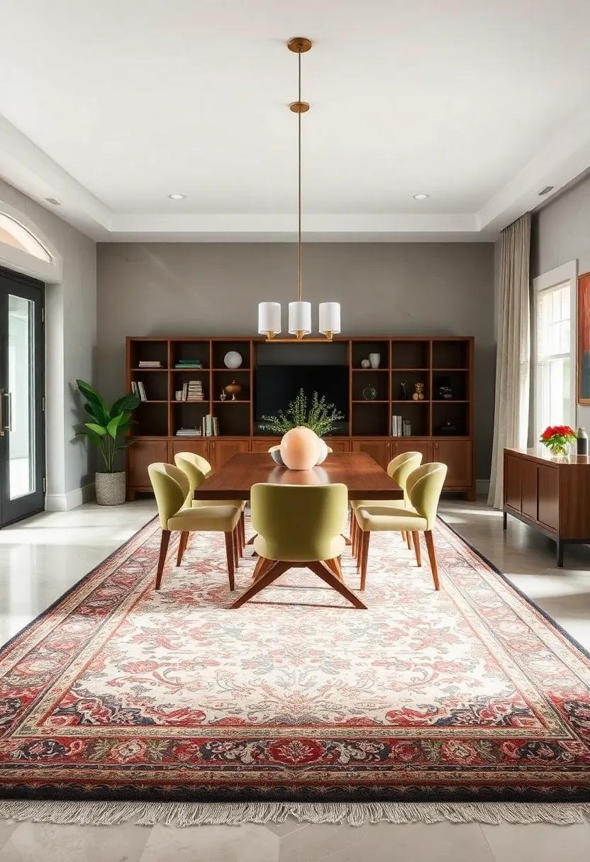 Vintage Inspired Persian Rugs Bringing Timeless Charm and Rich Detailing to Classic Dining Settings