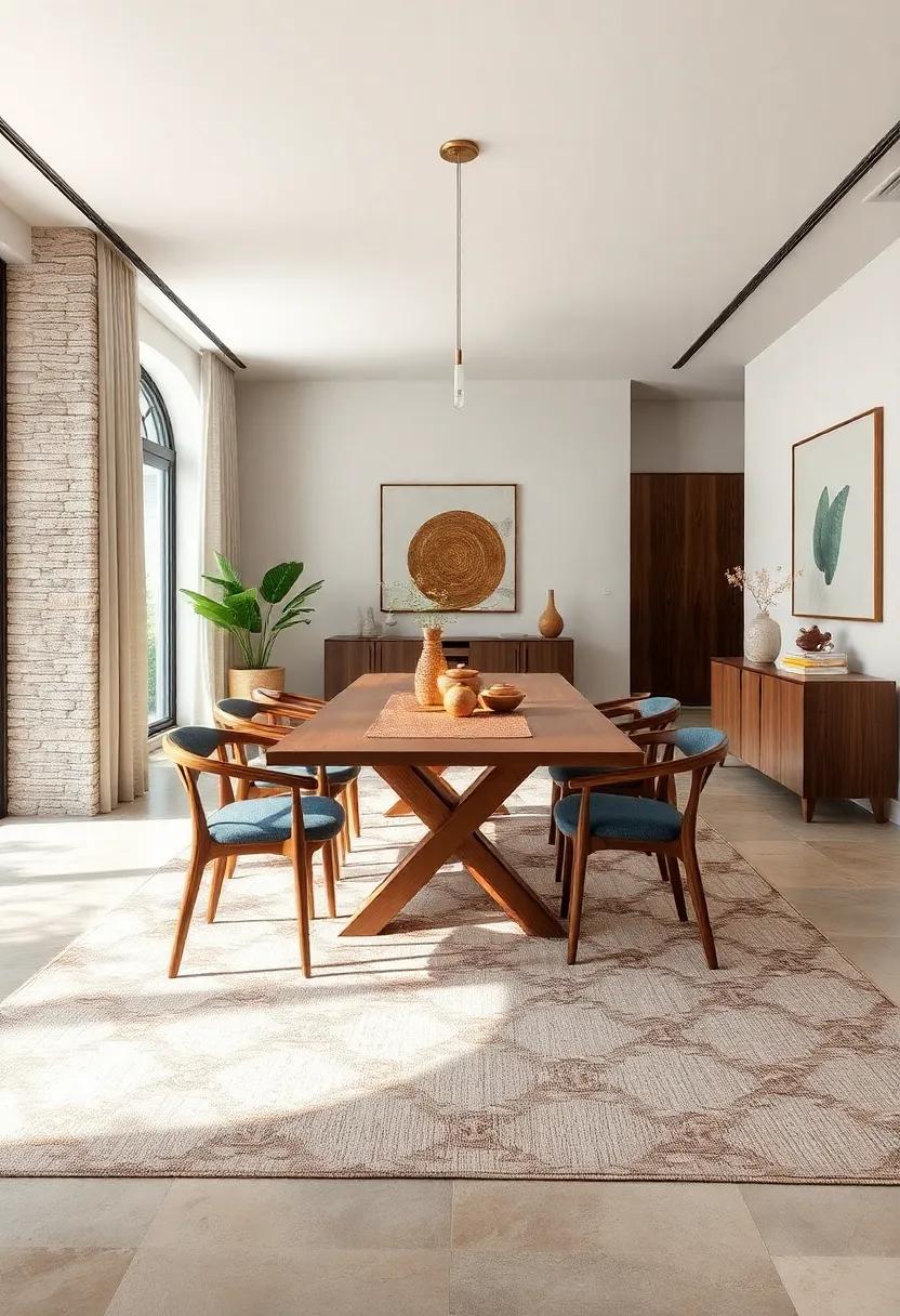 Luxurious Velvet Rugs with Intricate Motifs Creating a Sophisticated Foundation For Upscale Dinner Parties