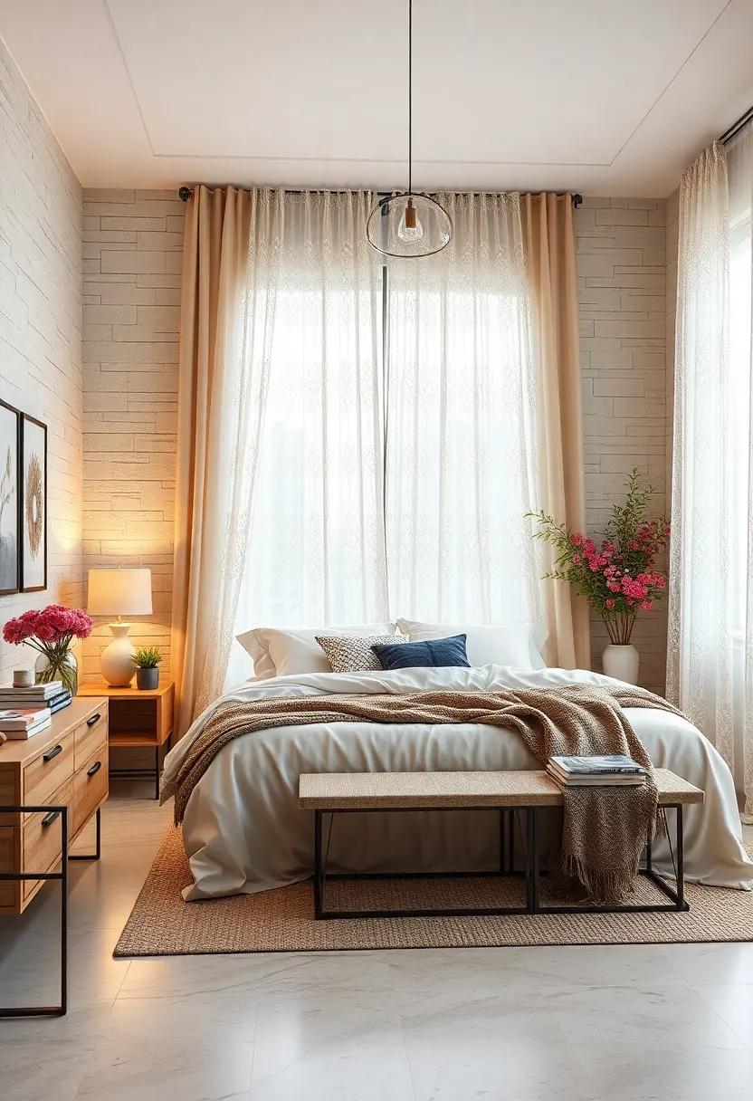 Add a Touch of ‍Romance​ with Lace: Incorporate lace curtains or delicate lace accents to introduce a soft, feminine touch to‍ your bedroom