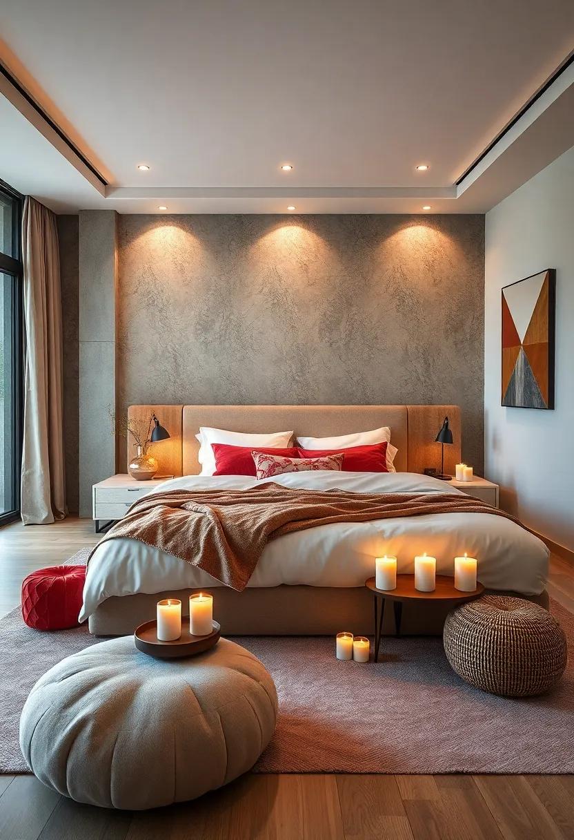 Scent the air with Candles: Use scented ​candles strategically placed around the room to add both light and fragrance ‌that can enhance the romantic mood