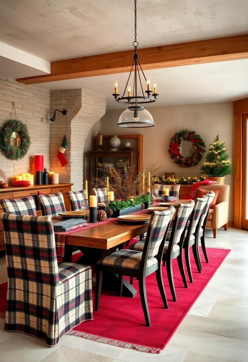 Cozy Cabin Style Featuring Plaid Fabrics And Soft Textures To Create A Warm Winter Escape