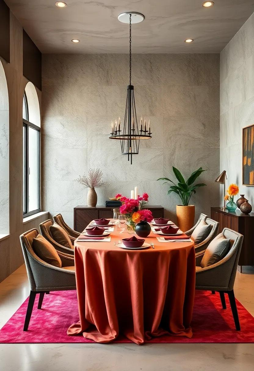 Showcase Statement Linens:‌ Use bold tablecloths and eye-catching napkins to instantly change the vibe of the dining area, enhancing texture and color