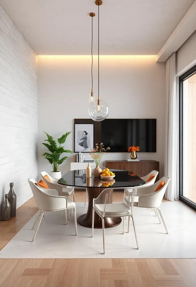 Go for Transparent Furniture: Consider using glass or acrylic dining tables and chairs to ⁣maintain a sense of openness and prevent visual ‍clutter