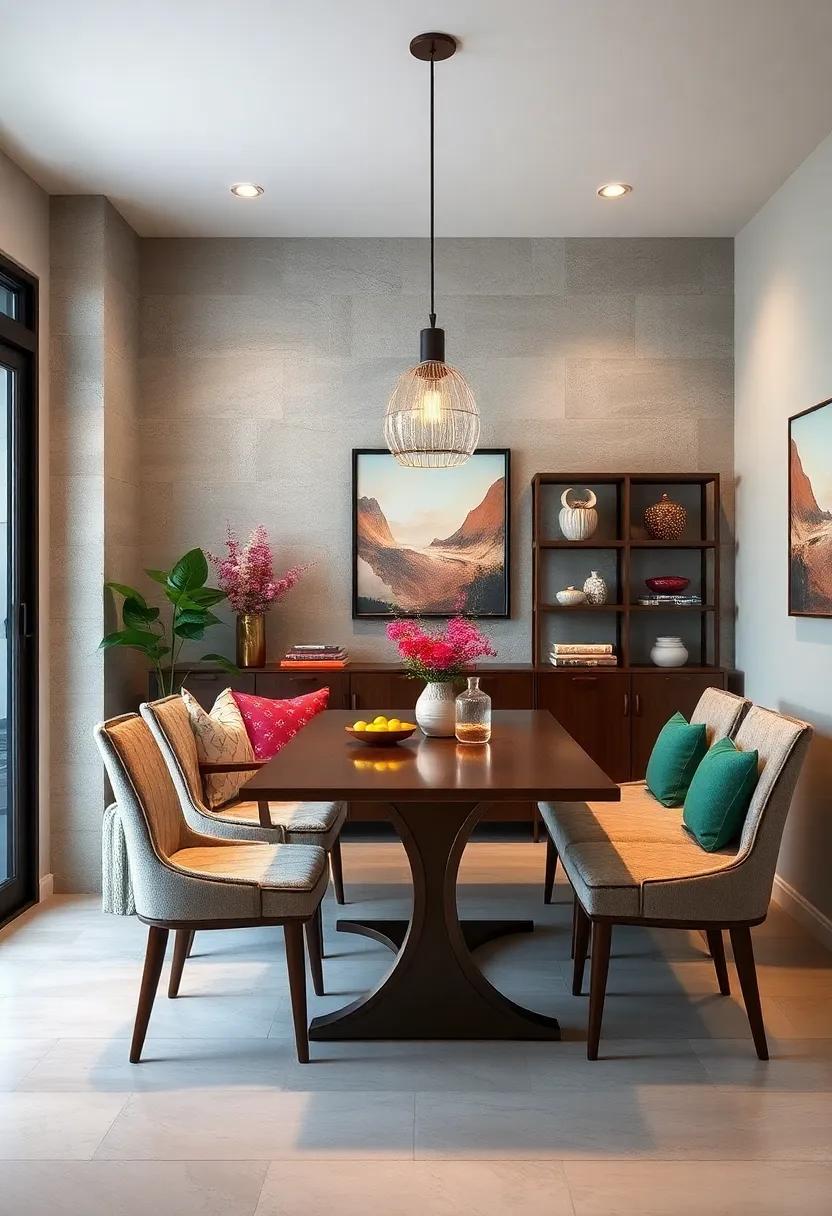 Use Bench Seating: Replace chairs with ‍an⁤ elegant bench that ⁤can seat multiple people while also fitting snugly against ‍the wall​ when ⁤not in use