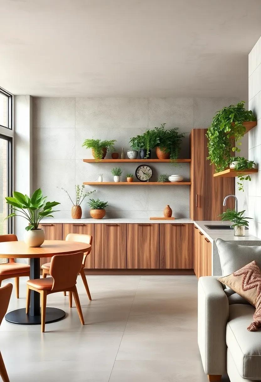 Incorporating Greenery and Herb Gardens to Bring Freshness to Small Kitchen Breakfast Bars