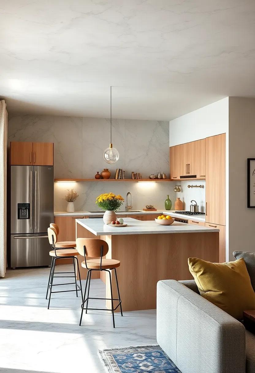 Seamless Integration of Breakfast Bars with Kitchen Islands for Enhanced Use of Limited Space