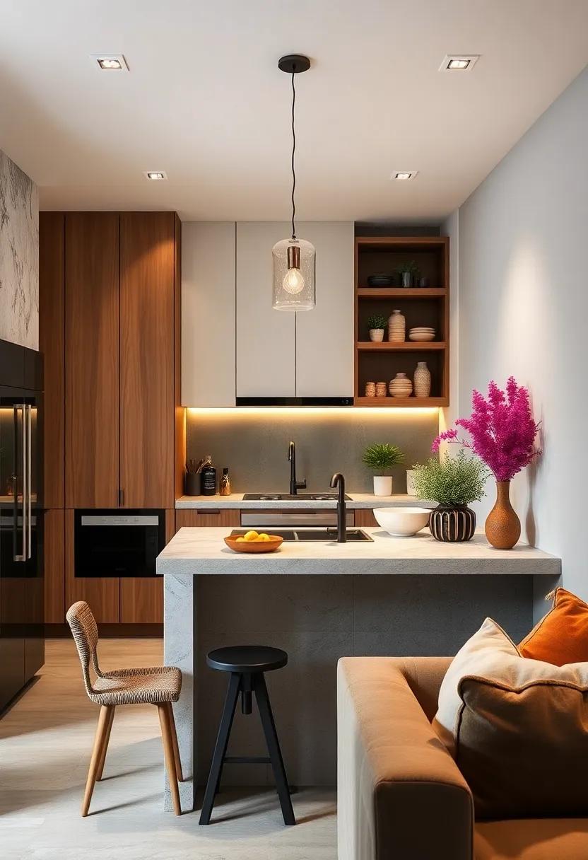 Space-Saving Breakfast Bars Featuring Built-In Storage Solutions and Hidden Shelves