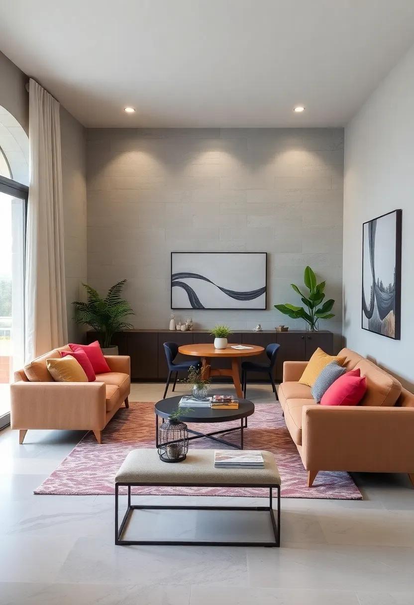 Maximizing Comfort and Style With Compact Sofas That Enhance Small Living Room Spaces Featuring a Dining Nook for Two