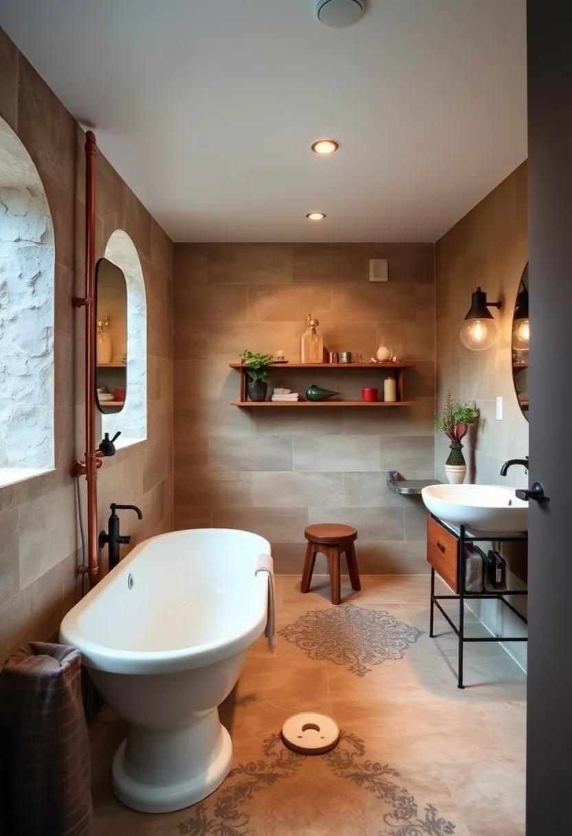Embrace Vintage Plumbing: Consider exposed plumbing in⁢ a vintage style, like copper pipes, paired with ​modern accessories for an industrial charm