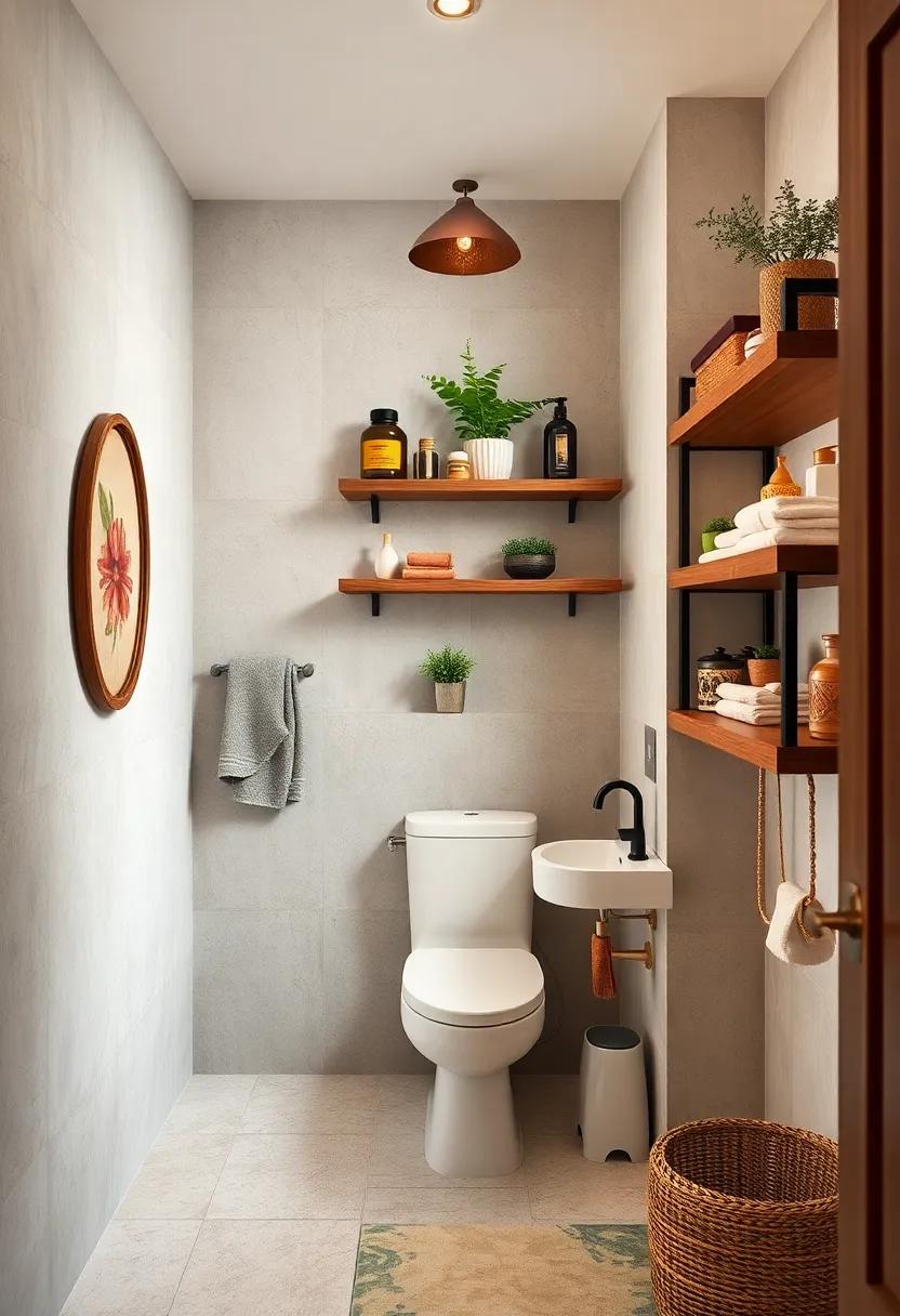 Use Open Shelving: Incorporate open wood shelves to ⁢showcase vintage bath accessories alongside trendy modern toiletries