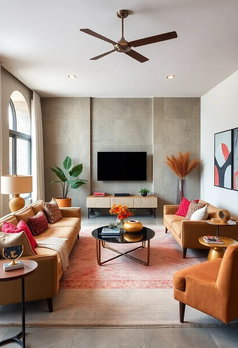 Blending Retro Color Palettes With Current Trends For Timeless Appeal In Living Rooms