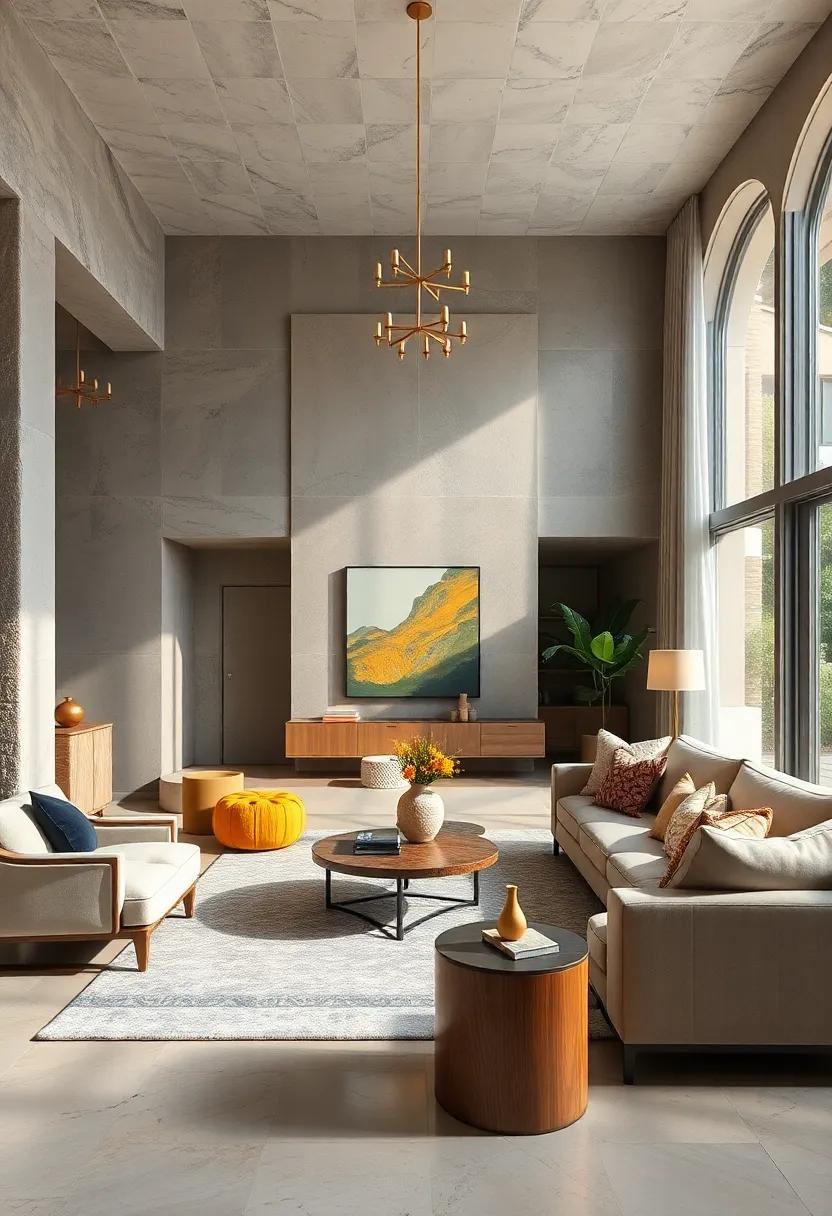 Combining Mid-Century Modern Furniture With Rustic Accessories For Cozy Charm