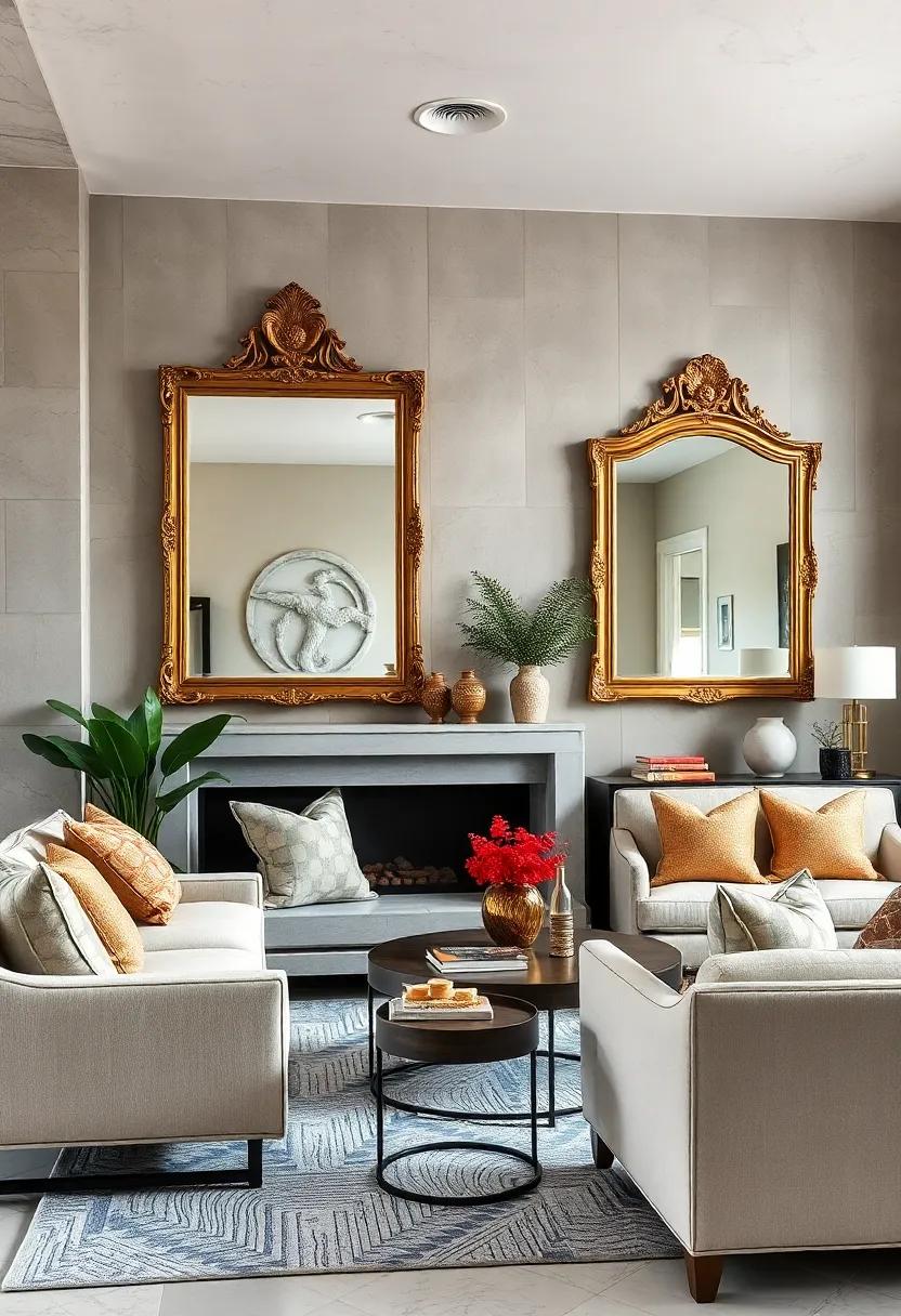 Incorporating Statement Mirrors With Ornate Frames To Reflect Eclectic Charm