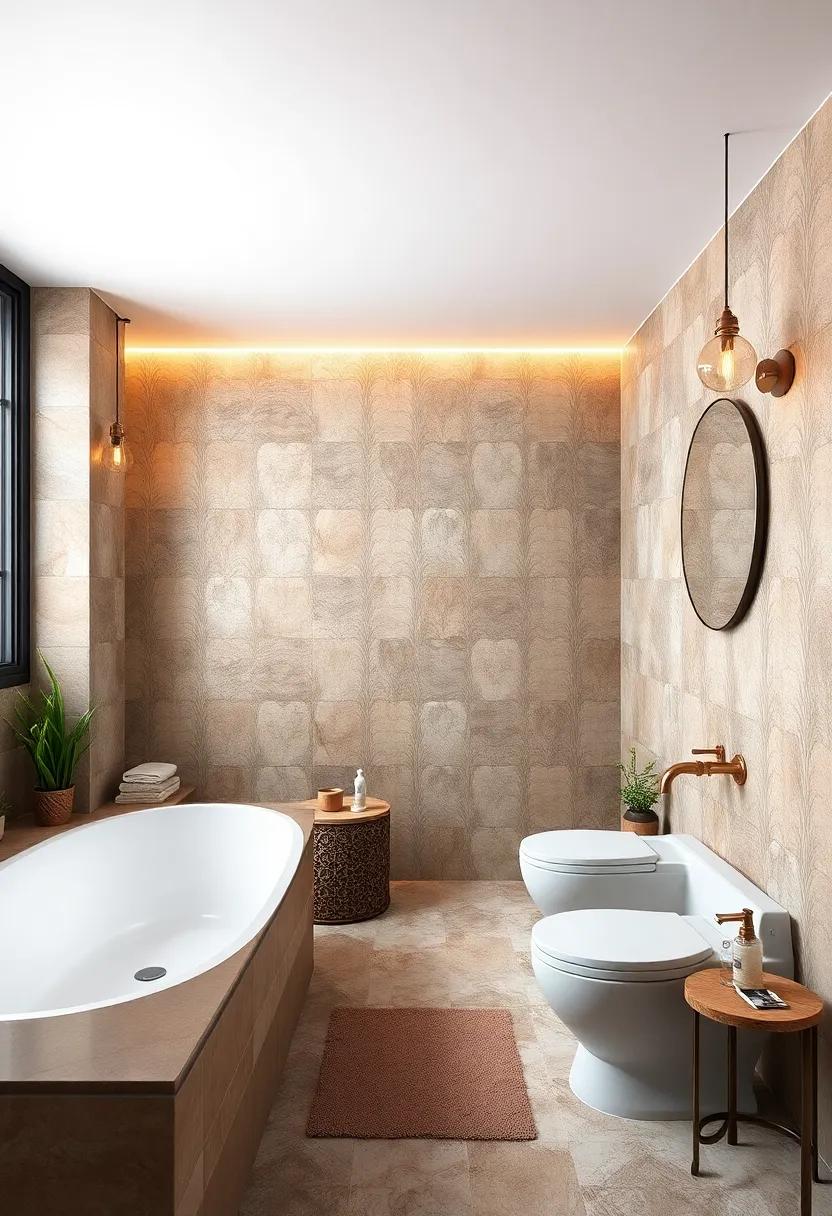 Geometric Patterns from the Art Deco Era Adding Architectural Interest to Bathroom Spaces