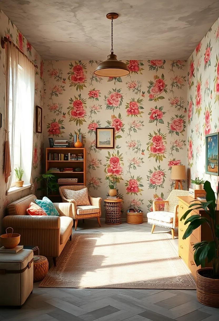 Delicate Floral Wallpapers Setting a Dreamy and Enchanting Scene for Little Dreamers