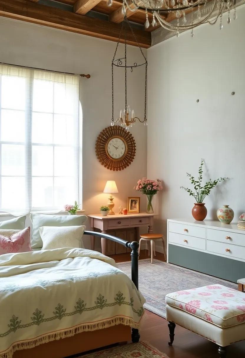 Soft Pastel Color Palettes Infusing Vintage Charm Into Bedroom Spaces With Ornate Linens And Delicate Details