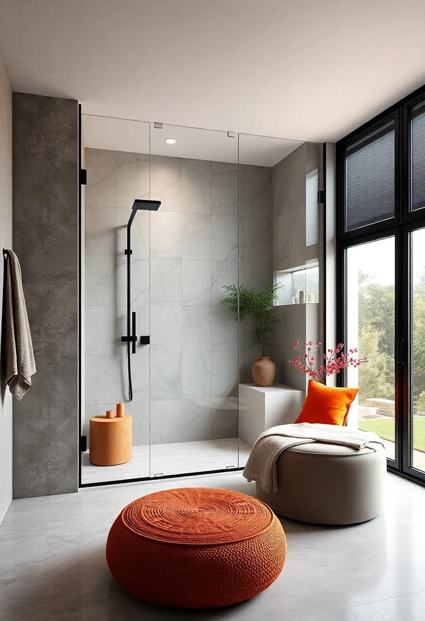 The Magic of Monochrome Palettes Enhanced by the Simplicity of Transparent Shower Glass Panels