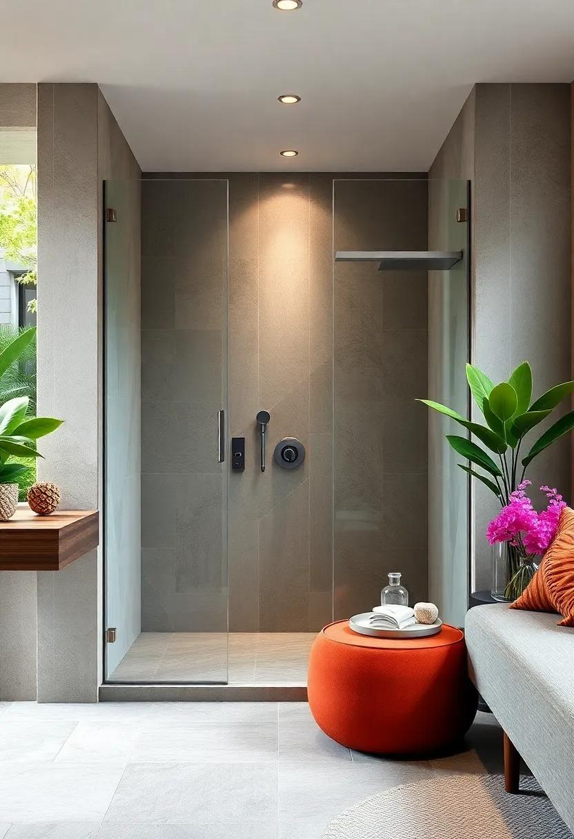 Nature-Inspired Bathroom Designs Featuring Walk-In Shower Glass Doors to Evoke an Outdoor Oasis