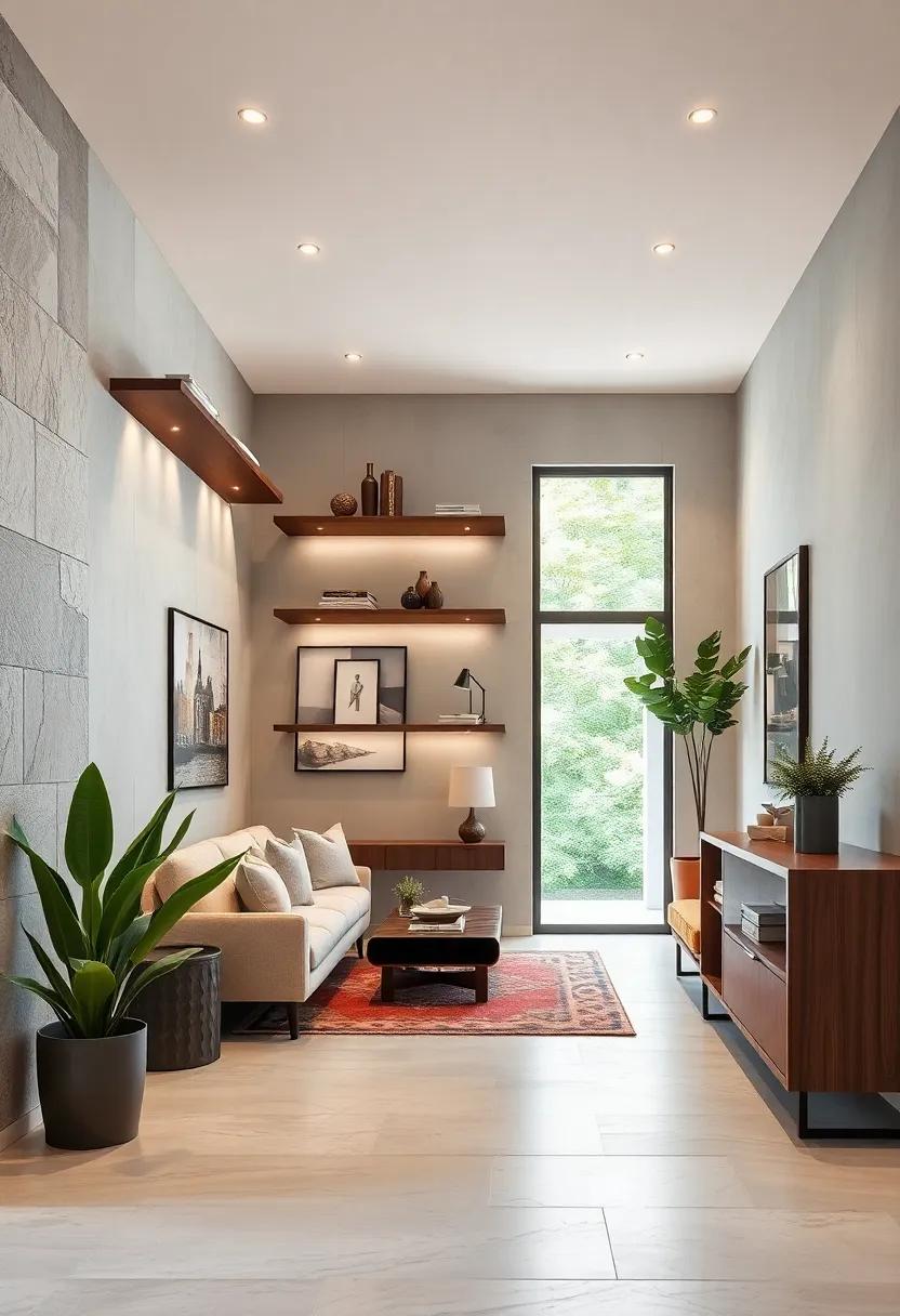 Clean Lines and Geometric Shapes Wall Shelves Adding Contemporary Architecture Inspired Details to Entryways