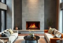 Cozy Elegance: Designing a Living Room with Fireplace and Modern Flair