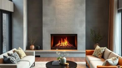 Cozy Elegance: Designing a Living Room with Fireplace and Modern Flair