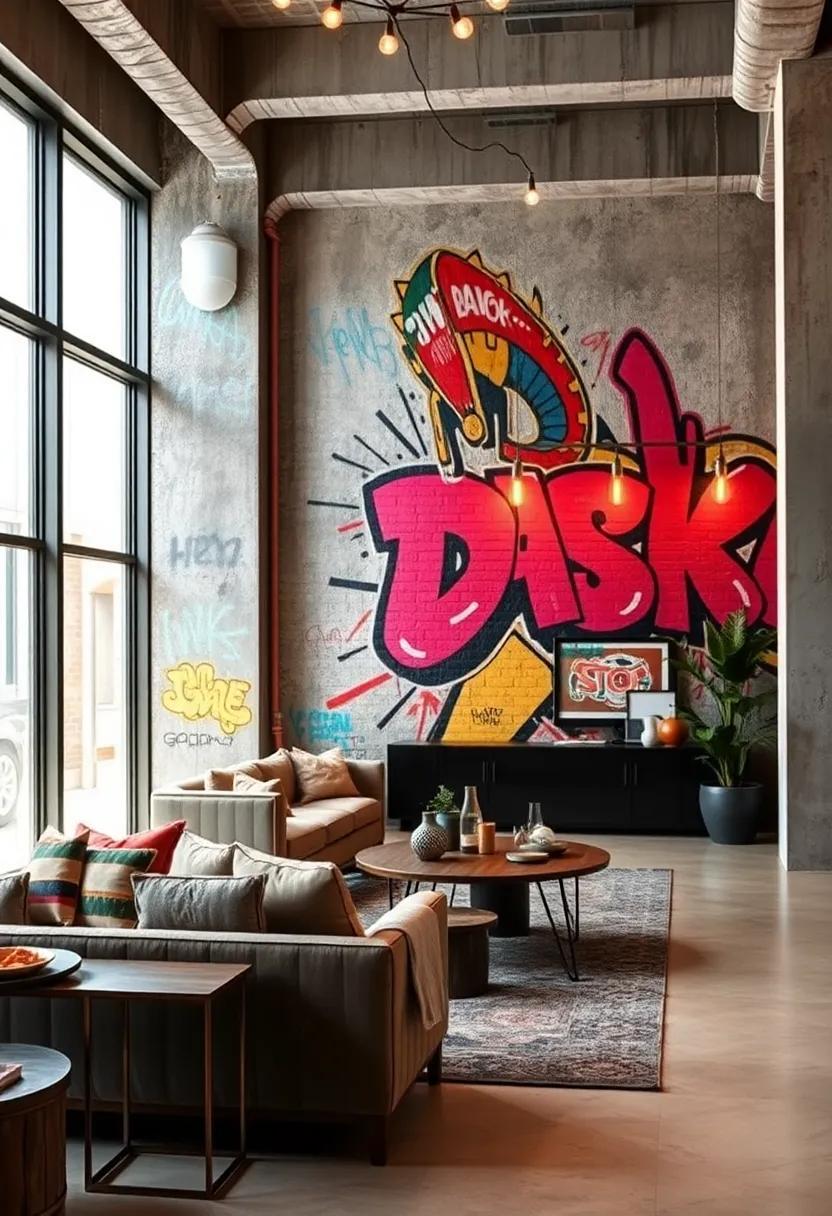 Urban Edge: Exploring Industrial Wall Art with Graffiti-Inspired Designs