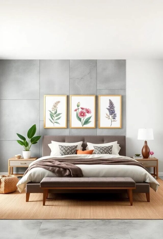 25 Stunning Bedroom Wall Art Ideas Featuring Botanical Prints to Elevate Your Space
