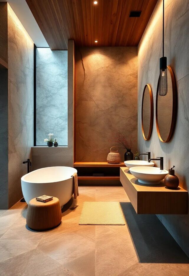 25 Inspiring Ideas for a Zen Bathroom Embracing Beautiful Wooden Details